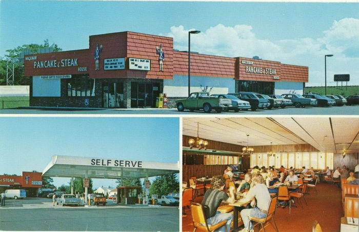 Mackinaw Pancake and Steak House - Old Postcard